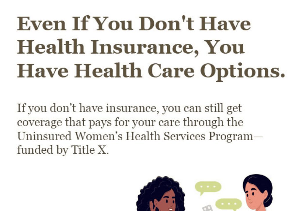 Uninsured Womens Health Services infographics preview-Your right to care
